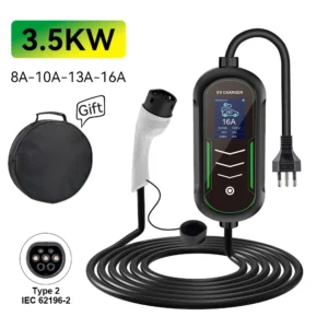 Carregador Portátil JDMEX 32A 7kW Tipo 2 – Compatível com BYD e BMW