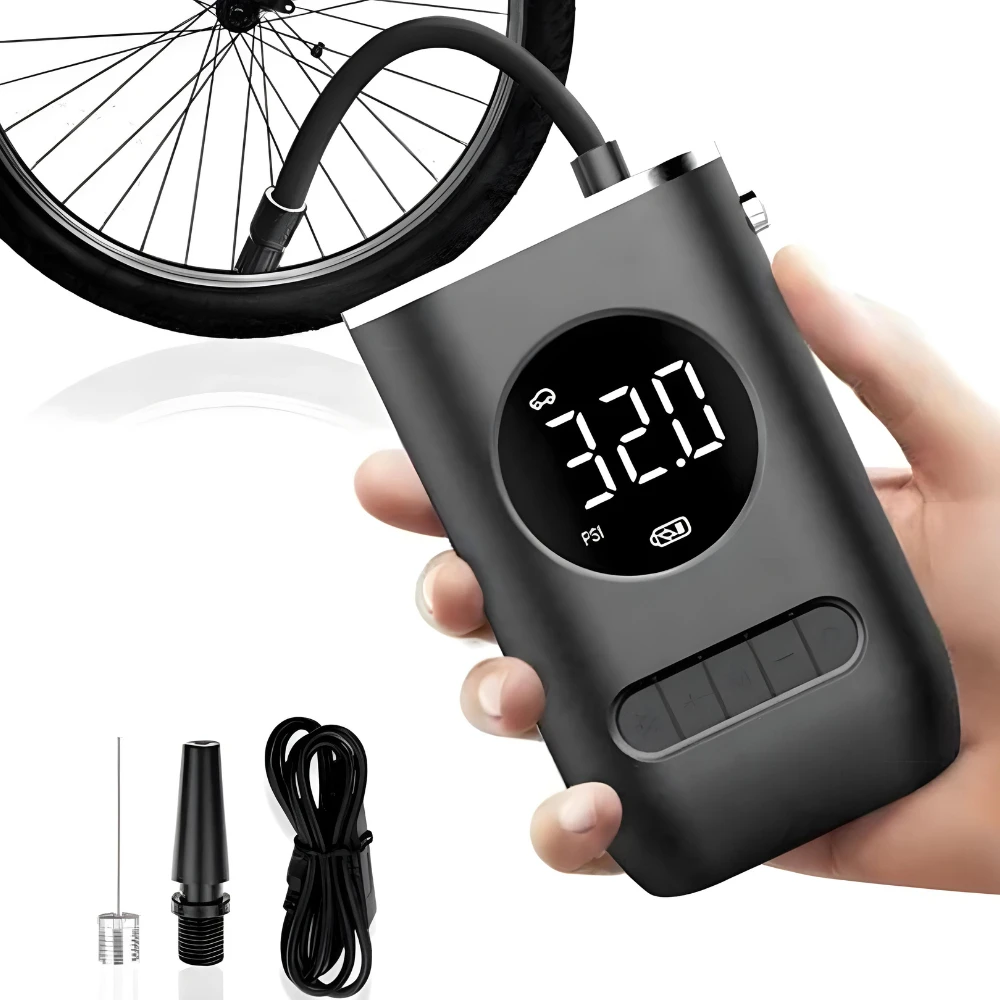 Bomba de Ar, Calibrador de Ar Digital Portátil para Pneus de Carro e Bicicleta - Imagem 5