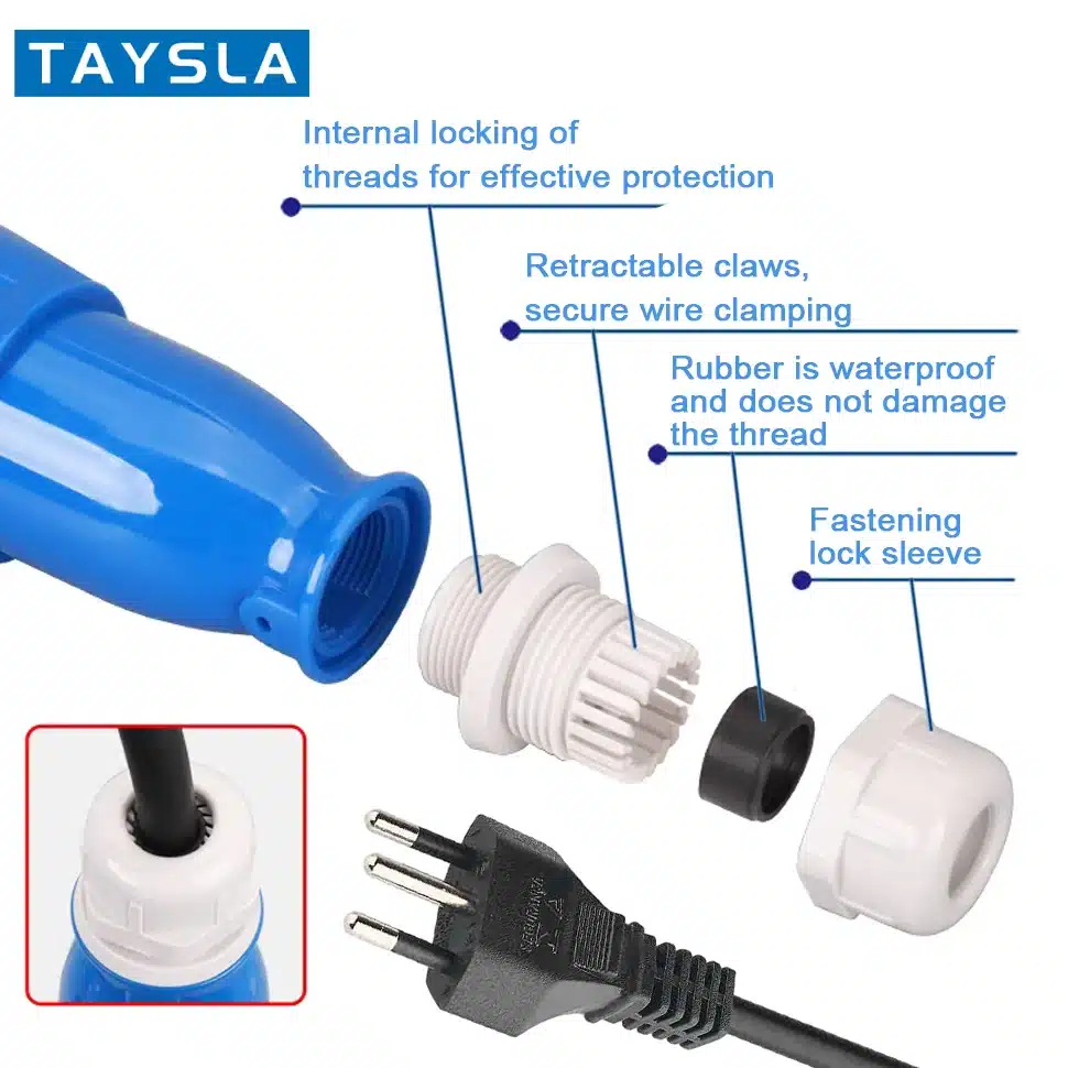 Adaptador TAYSLA CEE Fêmea para Padrão Brasileiro 10A e 20A - Imagem 5