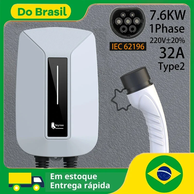 Carregador Wallbox Feyree Tipo 2 32A 7kW Monofásico - BYD - GWM