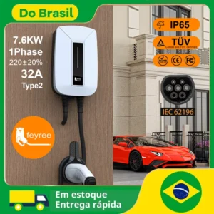Carregador Wallbox para Veículo Elétrico e Hibrido Feyree Tipo 2 – 32A 7kW Monofásico