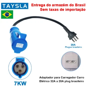 Adaptador TAYSLA CEE Fêmea para Padrão Brasileiro 10A e 20A