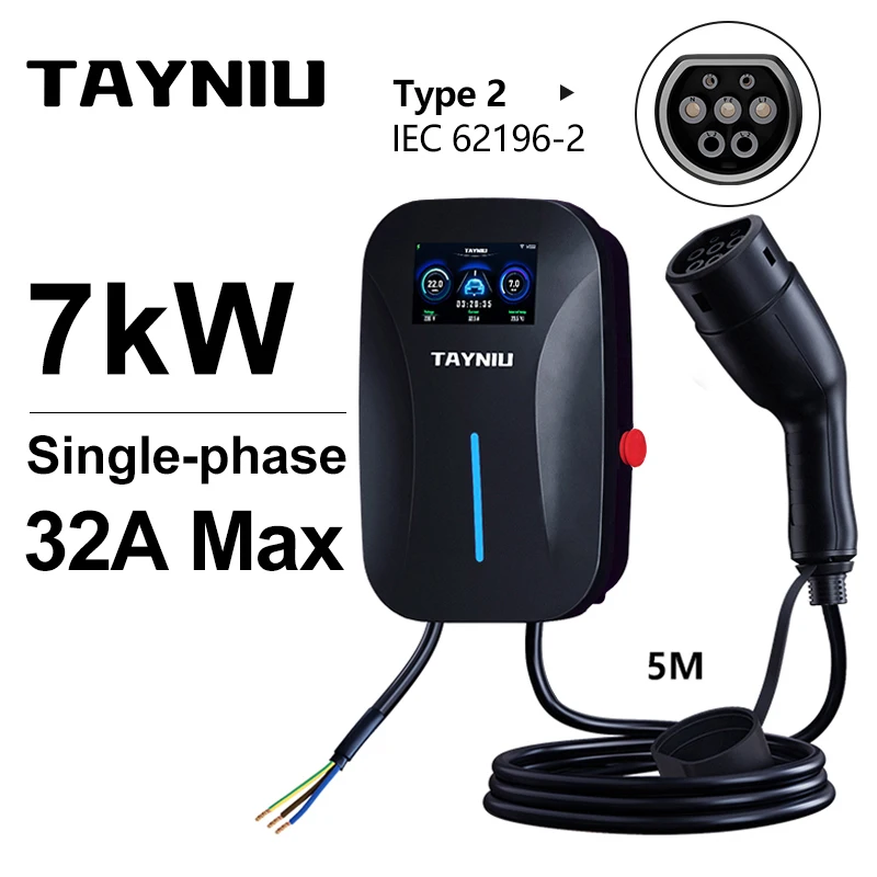 Carregador Veicular TAYNIU 7kW Tipo 2 Wallbox com Controle via App - Imagem 7