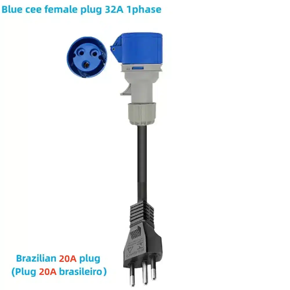 Adaptador CEE Azul 32A para Plug Brasileiro 10A/20A - Imagem 6