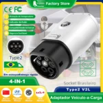 Adaptador V2L Tipo 2 Feyree com Tomada Brasileira 10A/20A para Veículos Elétricos