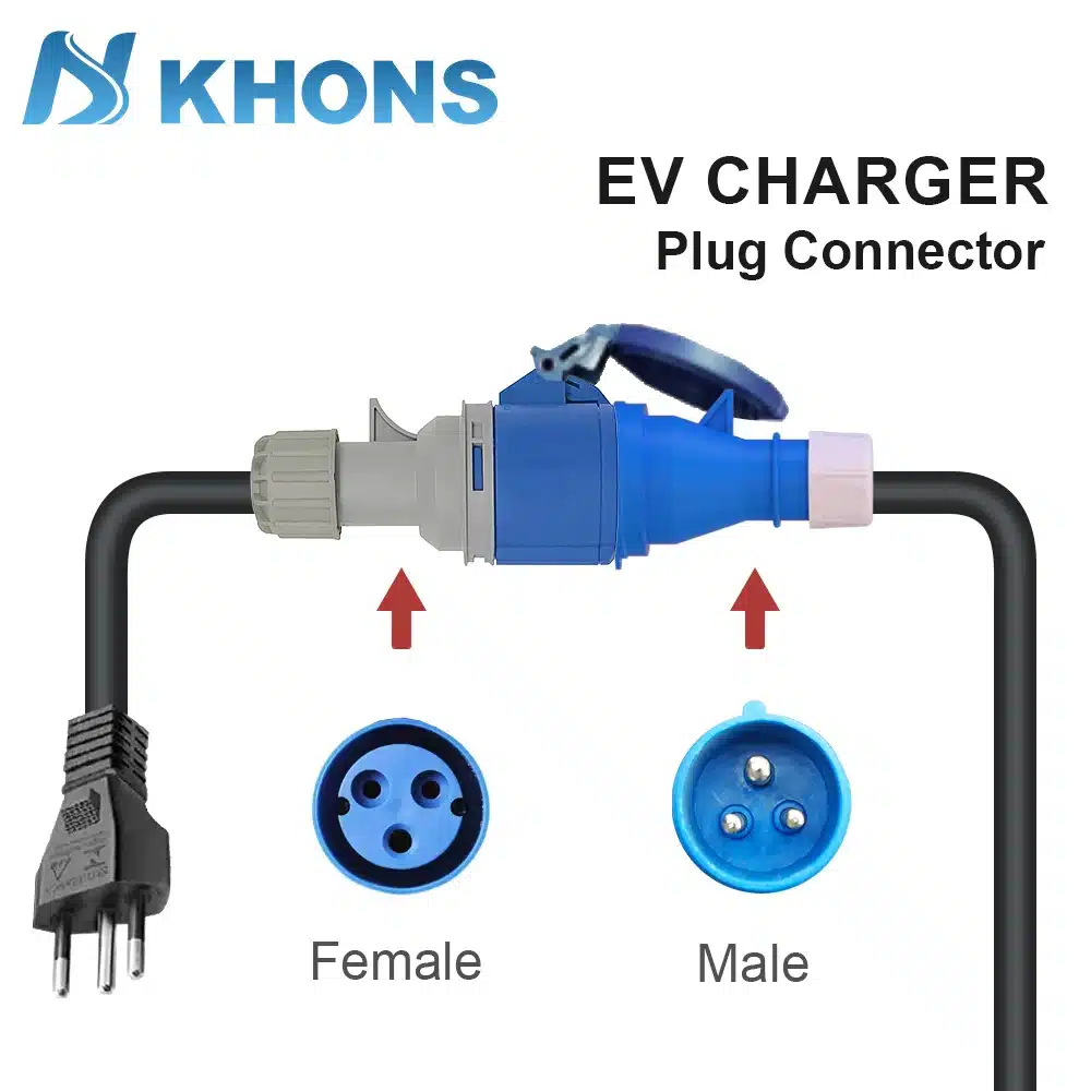 Adaptador CEE Azul 32A para Plug Brasileiro 10A/20A - Imagem 4
