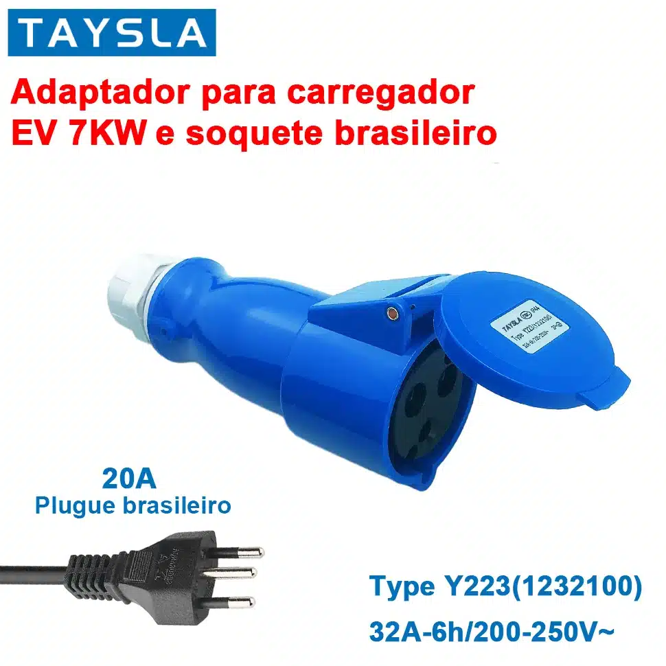 Adaptador TAYSLA CEE Fêmea para Padrão Brasileiro 10A e 20A - Imagem 6