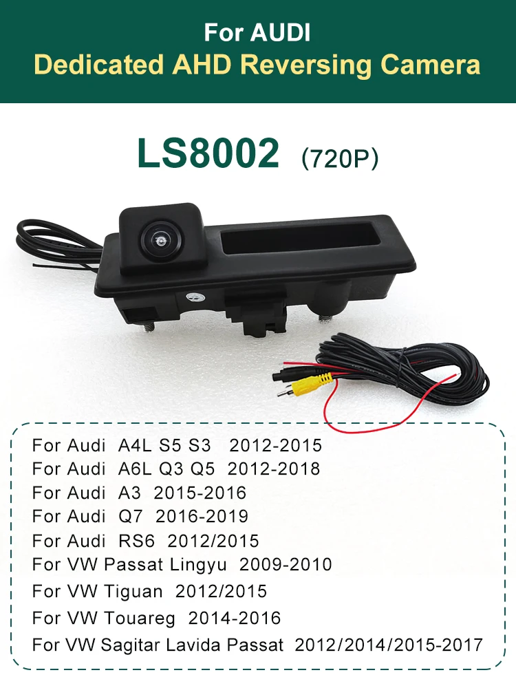 Câmera de Ré HD com Visão Noturna Estacionamento Seguro 170° Para Audi e Volkswagen - Imagem 4