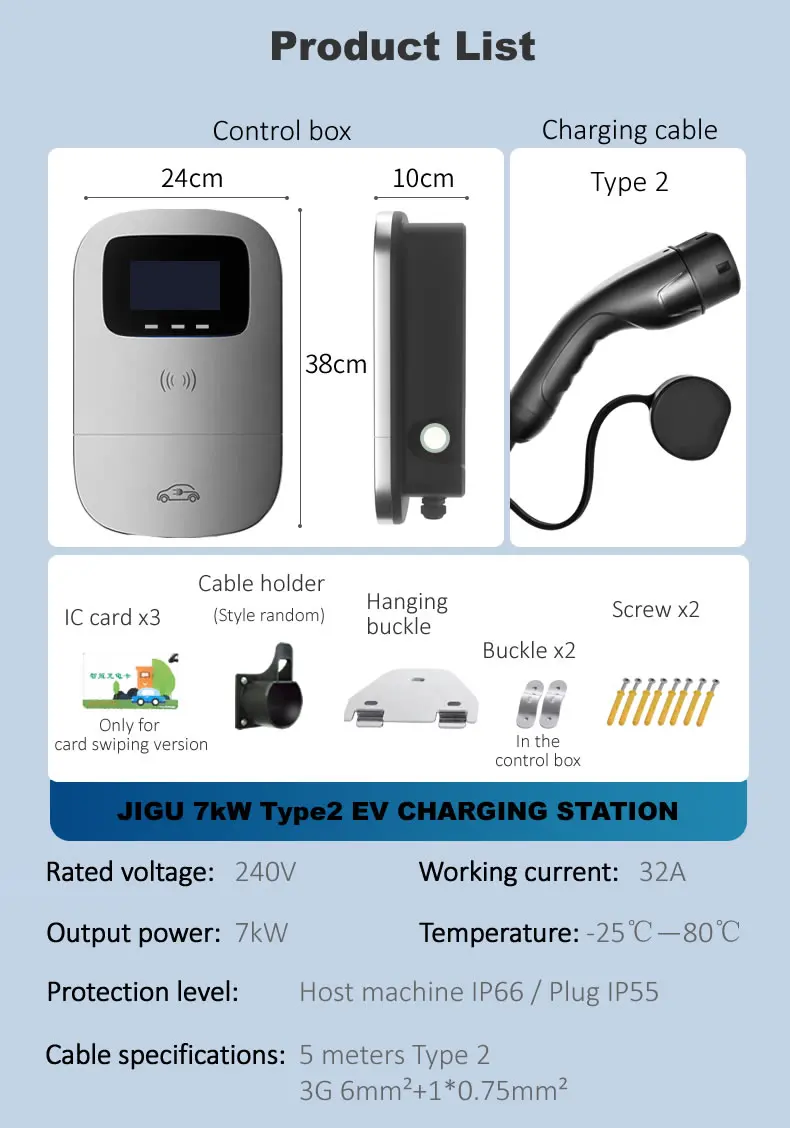 Carregador Veicular Wallbox Jigu 7kW Tipo 2 com App - Imagem 12