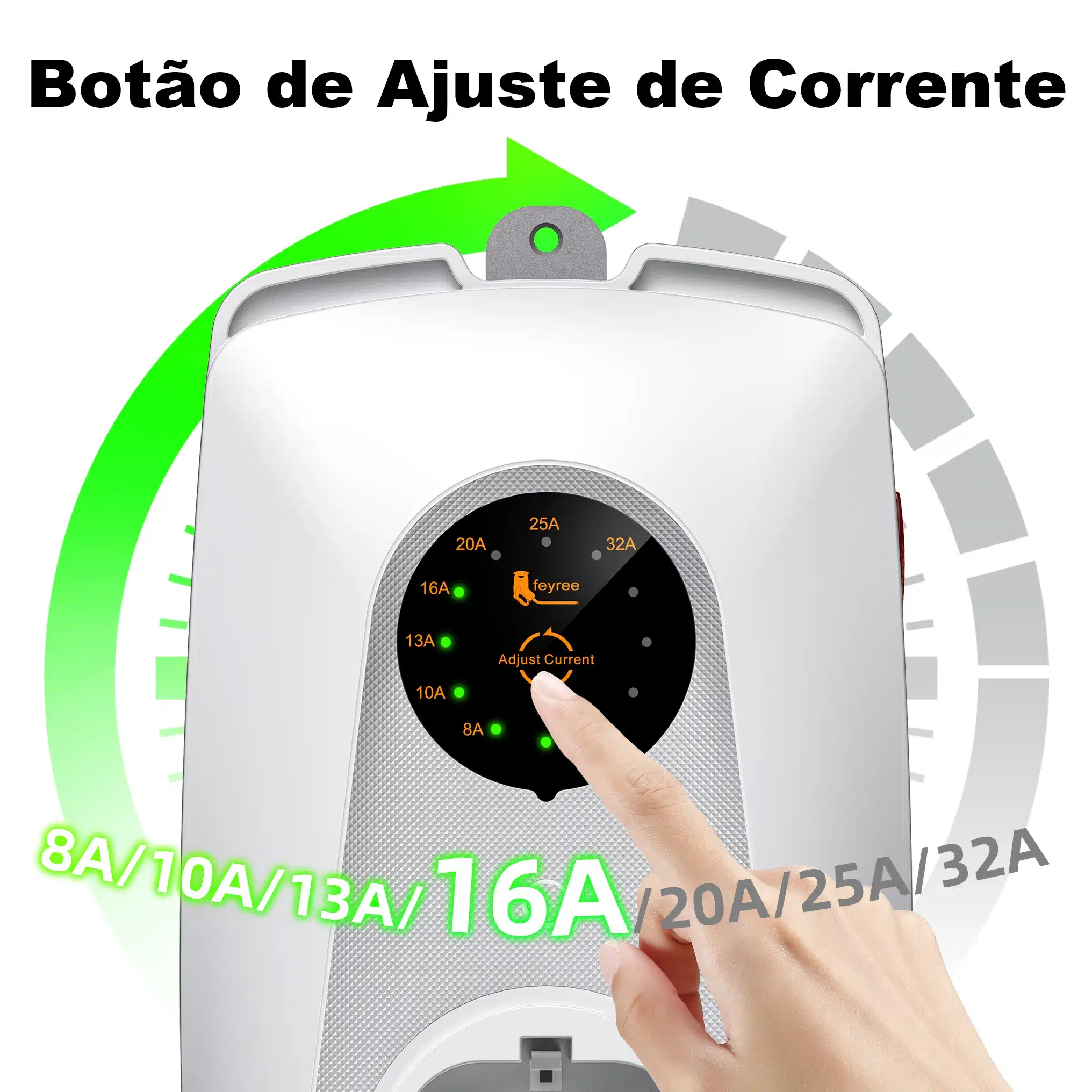 Carregador Veicular Wallbox Elétrico Tipo 2 32A 7kW feyree - Imagem 8