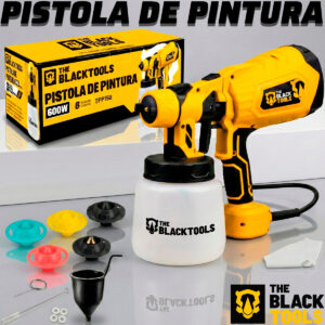 Pistola de Pintura e Pulverizador Elétrico Portátil HVLP 1.250ml com 5 Bicos e Acessórios 600W 127V